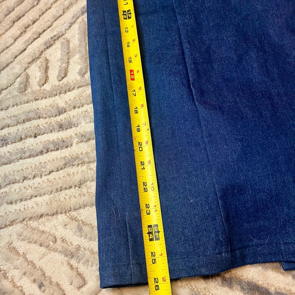 Unique Vintage Blue Embroidered Western Jean Skirt - Picture 7 of 7